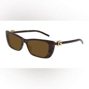 Gucci Tortoise Shell Sunglasses with Gold Accents